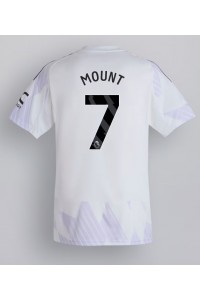 Manchester United Mason Mount #7 Jalkapallovaatteet Vieraspaita 2025-26 Lyhythihainen